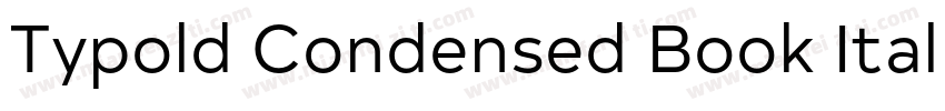 Typold Condensed Book Italic字体转换